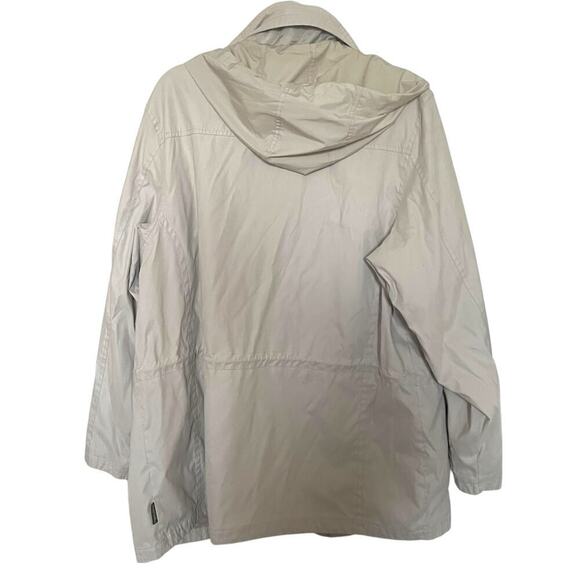 Pacific Trail Women's Vintage Windbreaker Packable Hood Beige Size XL - Picture 2 of 8
